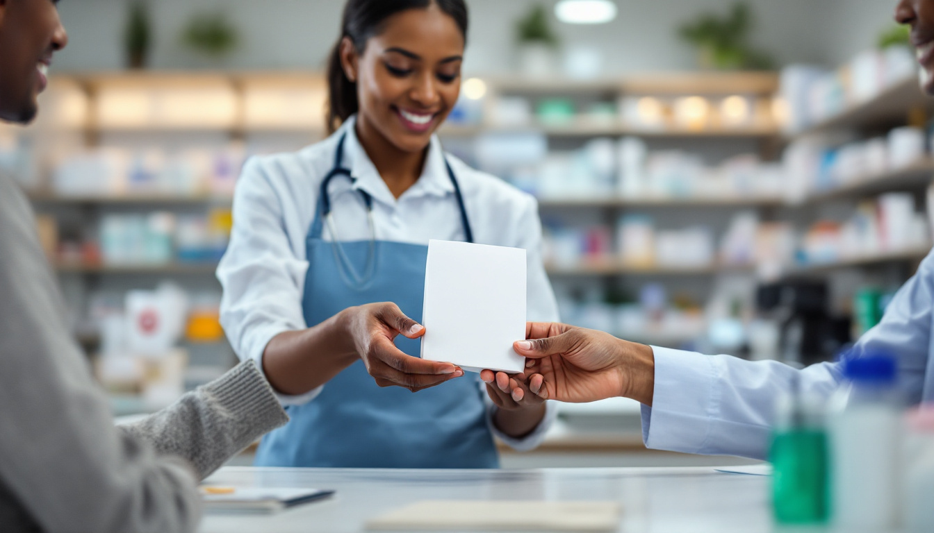 Pharmacy counter with prescription medication